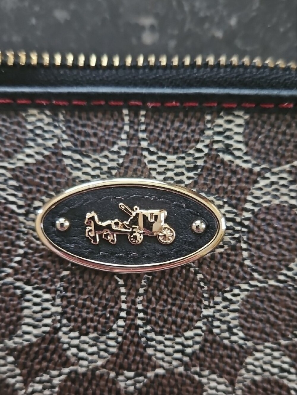 EUC Coach Vintage Brown Signature C Monogram Wristlet with Hang Tag - Picture 4 of 13